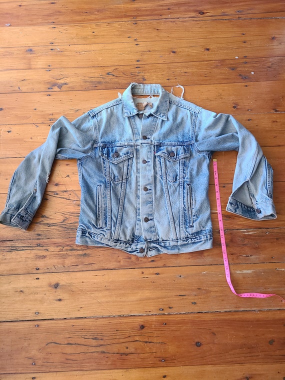 Vintage 80s Levis Denim Jacket Made in USA Sz L - image 7