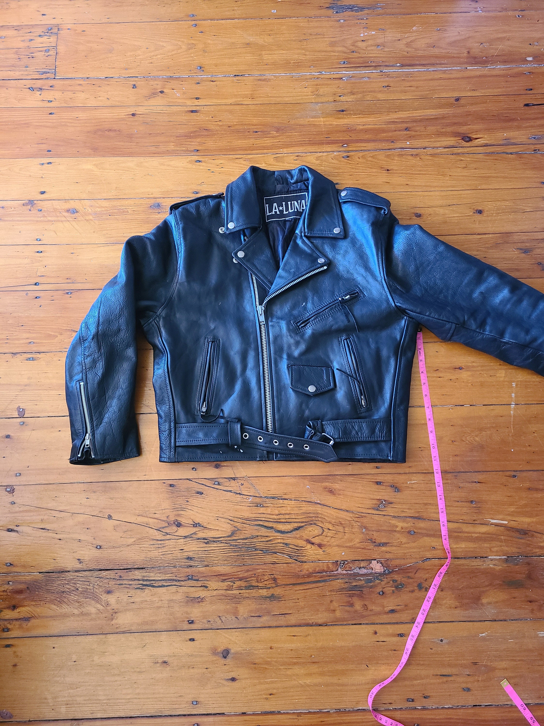 ジャケット・アウター 90s luna mattino zip short leatherjacket Vintage 90s Leather Motorcycle Jacket Sz 42 - Etsy