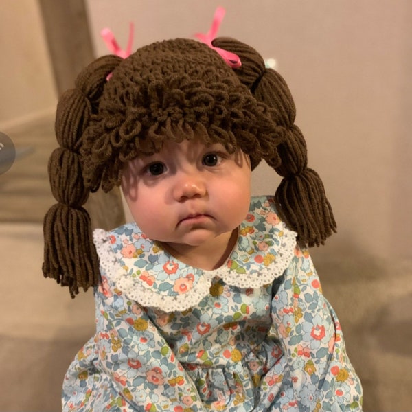 Cabbage Patch Wig | Baby Girl, Toddler, Child, Adult, Halloween, Costume. Choose color and size!