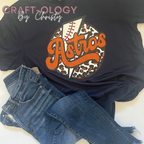 Houston Astros Leopard Tee/ Houston Tee/custom Astros Shirt 