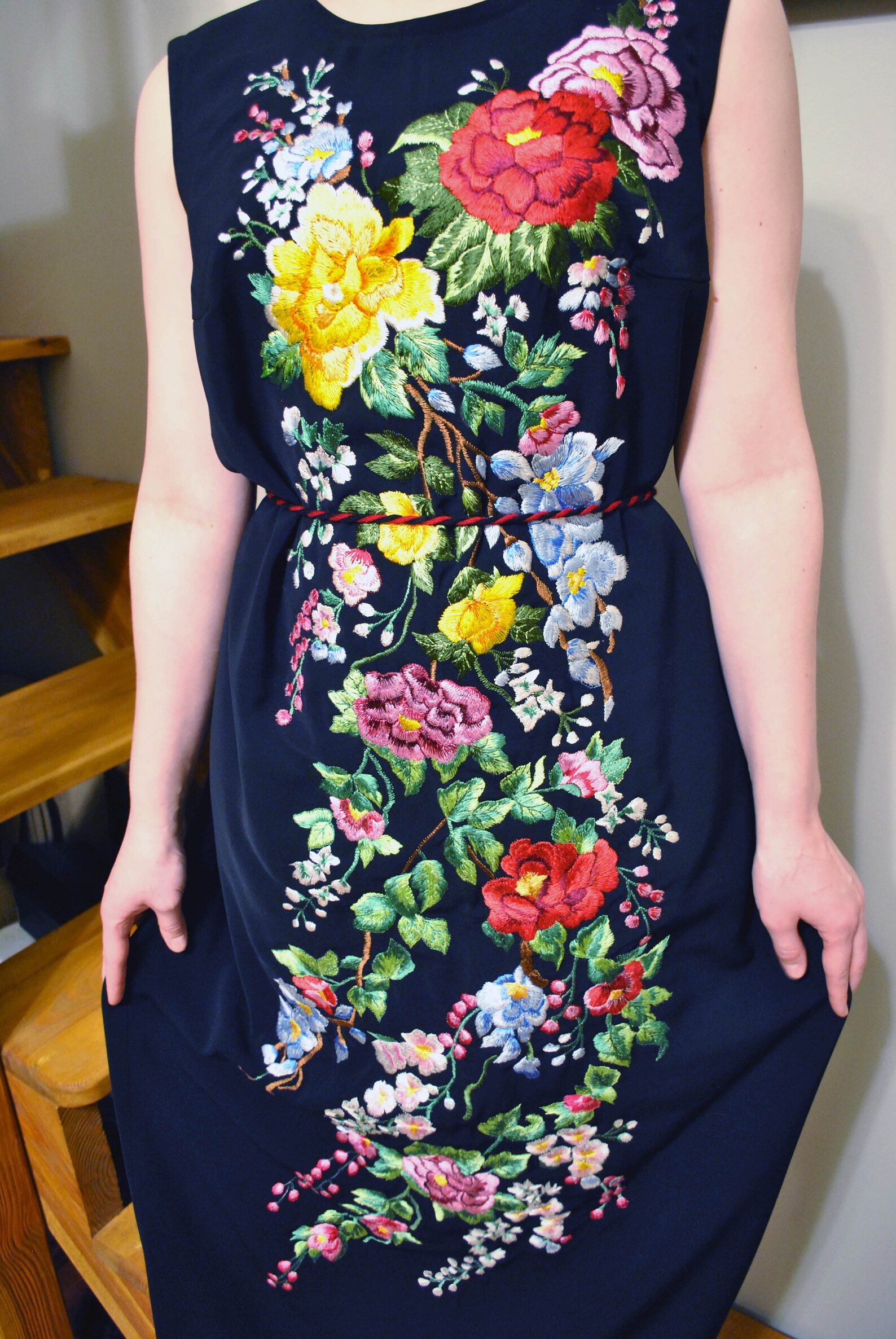 Hand Embroidered Maxi Dress Ukrainian Black Dress Cool Etsy