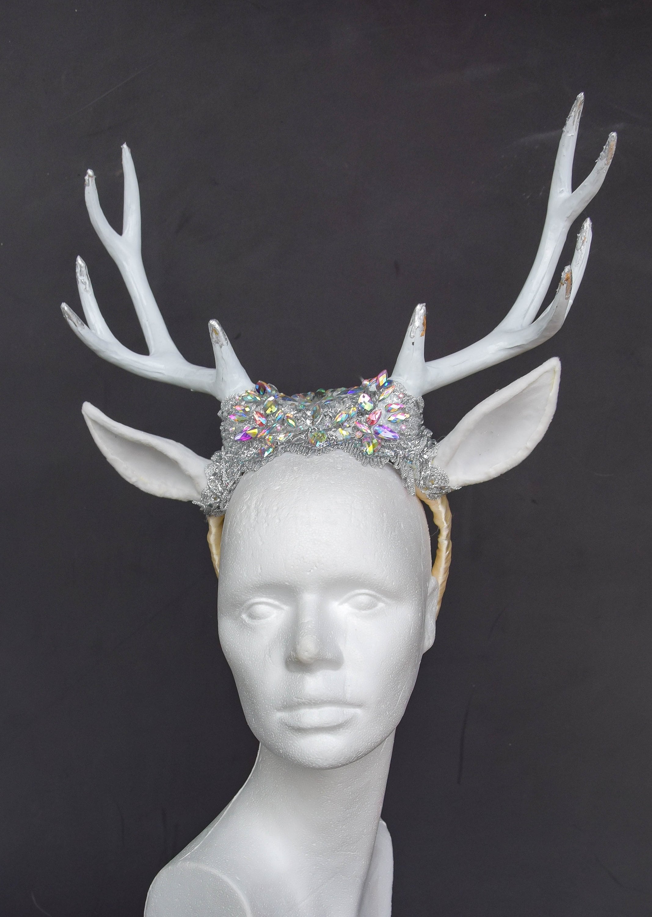 white reindeer antlers