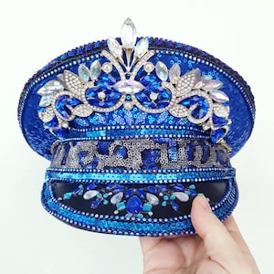 Blue Festival Captain Hat size 54cm (Ladies&#39; S)