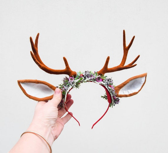 Rentier-Geweih-Stirnband – Weihnachtskostüm Mit Glöckchen, Für Erwachsene & Teens