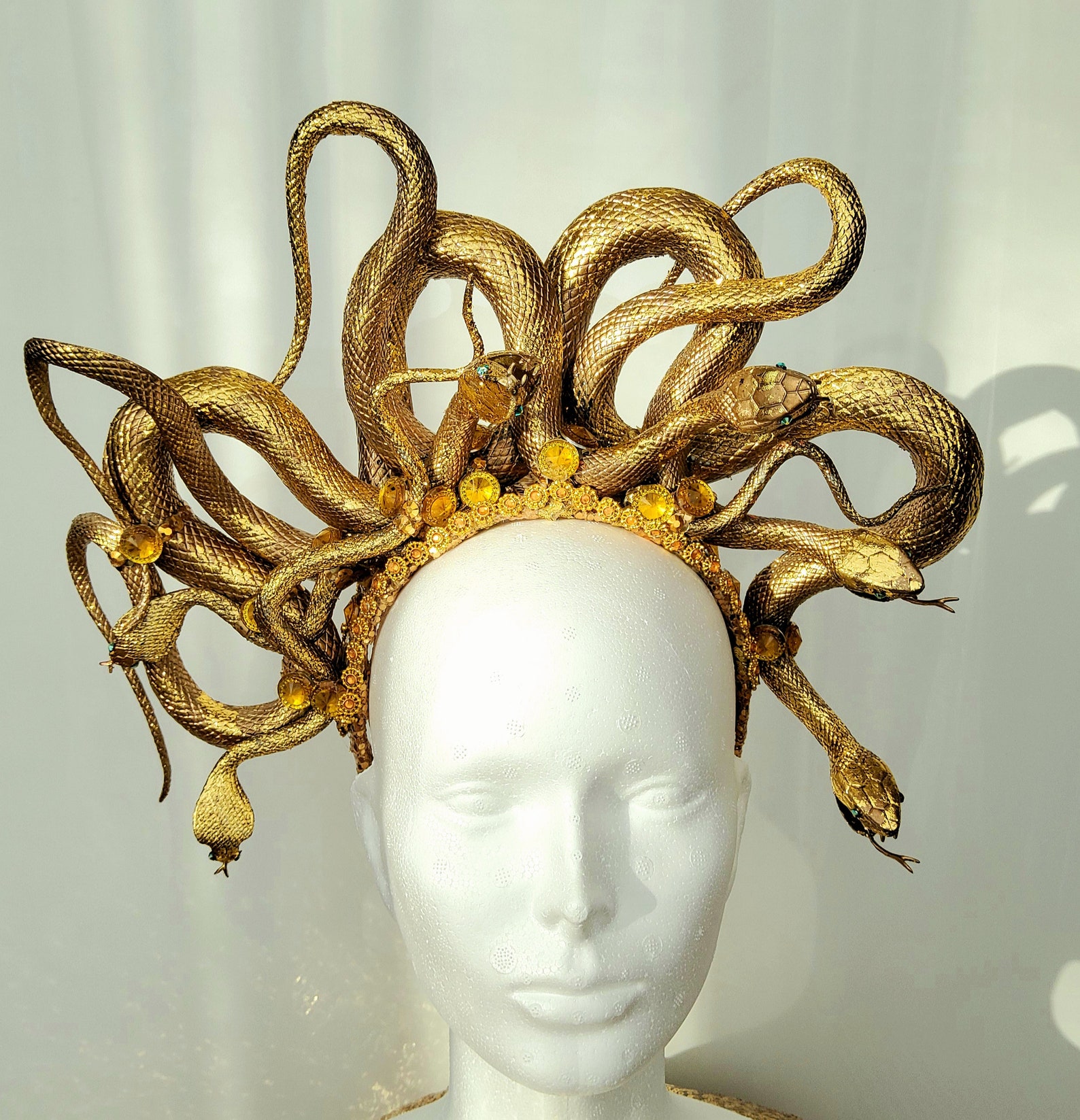 Emerald Medusa Snake Queen Couture