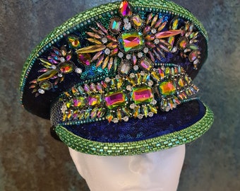 Sombrero de fiesta azul y verde, sombrero adornado para hombre y mujer, sombrero de fiesta de Navidad, sombrero de fiesta de Nochevieja, sombrero del día de San Patricio