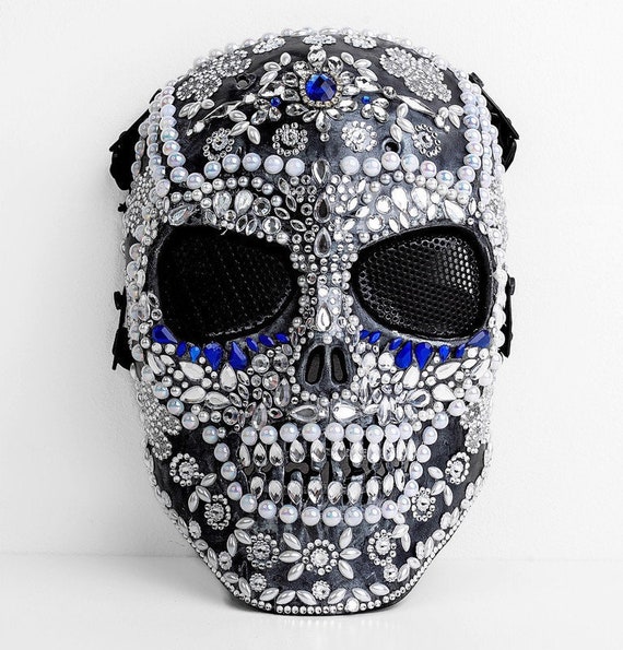 Jewelled Party Mask Silver Eye Masks Unisex Jewelled Party Mask Silver Eye Masks Unisex
