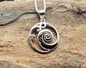 Sterling Silver Wave Necklace