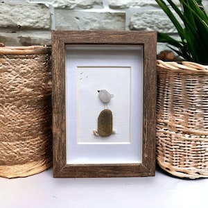 Sea Glass Bird on Driftwood with Mini Shells Picture