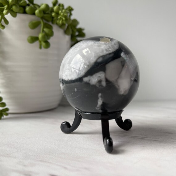 Clam Shell Jasper Sphere on Cute Stand Etsy