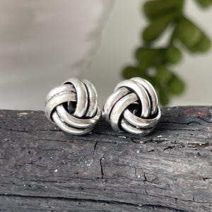 Sterling Silver Knot Studs