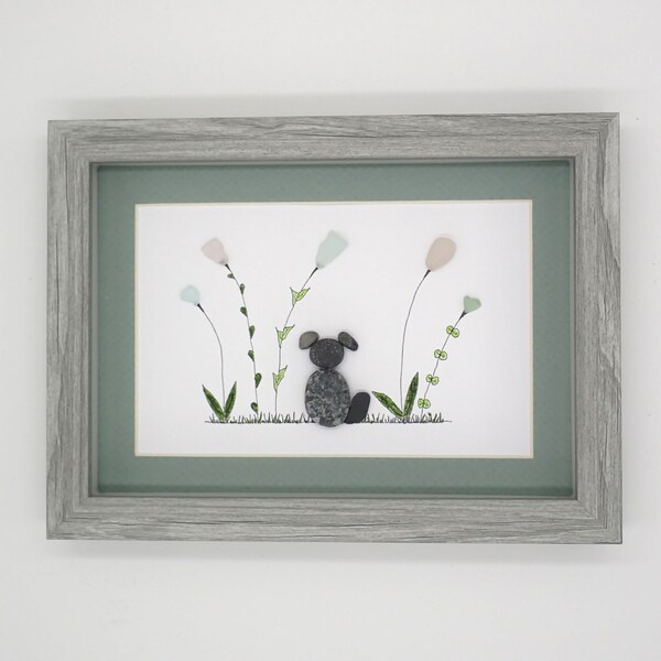 Sea Glass Dog Art Etsy