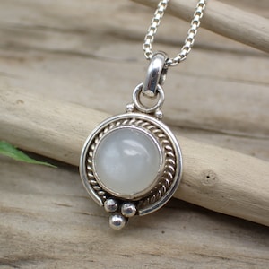 Moonstone Gemstone Sterling Silver Pendant