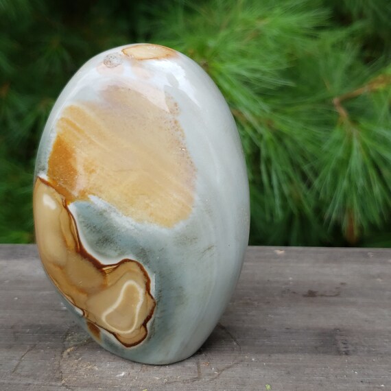 Haus Wohnen Polished Polychrome Jasper Palm Stone Desert Jaspe