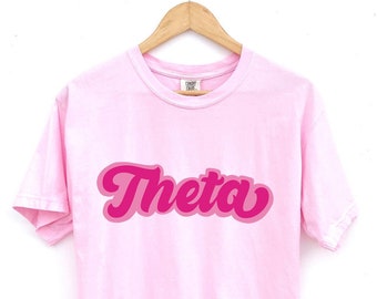 Koszulka bractwa Kappa Alpha Theta Pink Comfort Colors