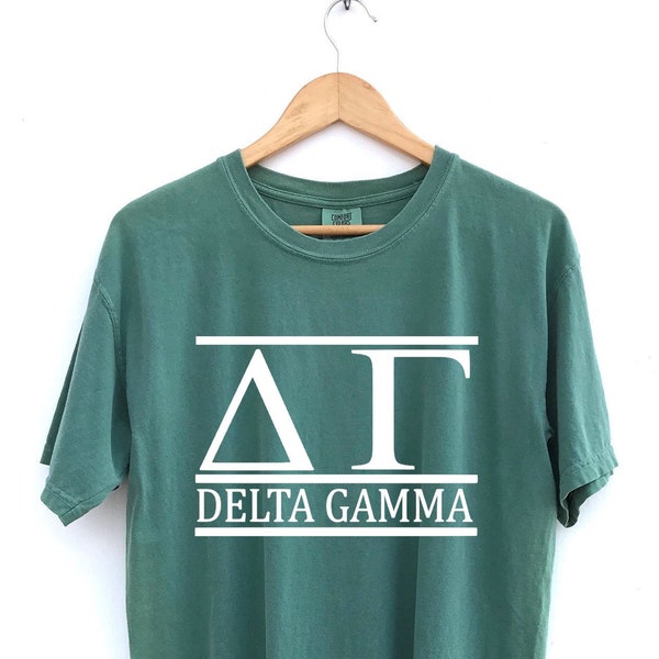 Delta Gamma // Greek Letters Sorority Shirt // Comfort Colors // More Colors Available!