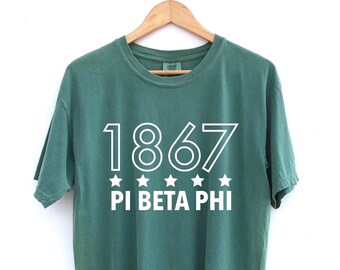 Koszulka Pi Beta Phi, koszulka stowarzyszenia Comfort Colors