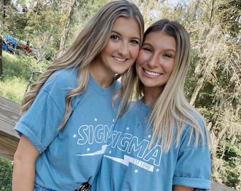 Tri Sigma // Sigma Sigma Sigma // ORIGINAL Lightning Bolt Sorority Shirt // Comfort Colors // More Colors Available!