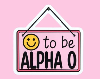 Pink Sign With Smile Sorority Sticker // Greek Sticker // Sorority Gift // More Sororities Available