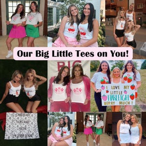 Strawberry Big Little Shirts | Big Little Reveal Baby Tees | Matching Sorority Family Shirts | Little Big GBig GGBig image 11