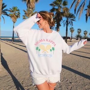 Tennis Club Sorority Crewneck Sweatshirt // Sorority Sweatshirt // Sorority Gift