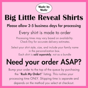 Lucky 8 Big Little Shirts // Big Little Reveal Tees // Matching Sorority Family Shirts // Baby Tees image 2