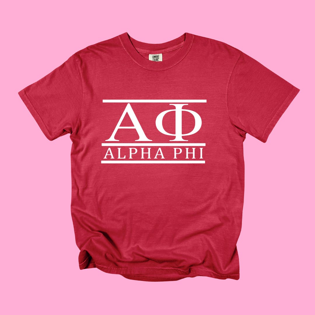 Alpha Phi Greek Letters Shirt // Aphi Tee // Sorority Shirts // Comfort ...