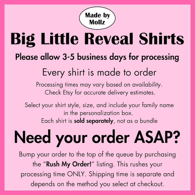 Strawberry Big Little Shirts | Big Little Reveal Baby Tees | Matching Sorority Family Shirts | Little Big GBig GGBig image 3
