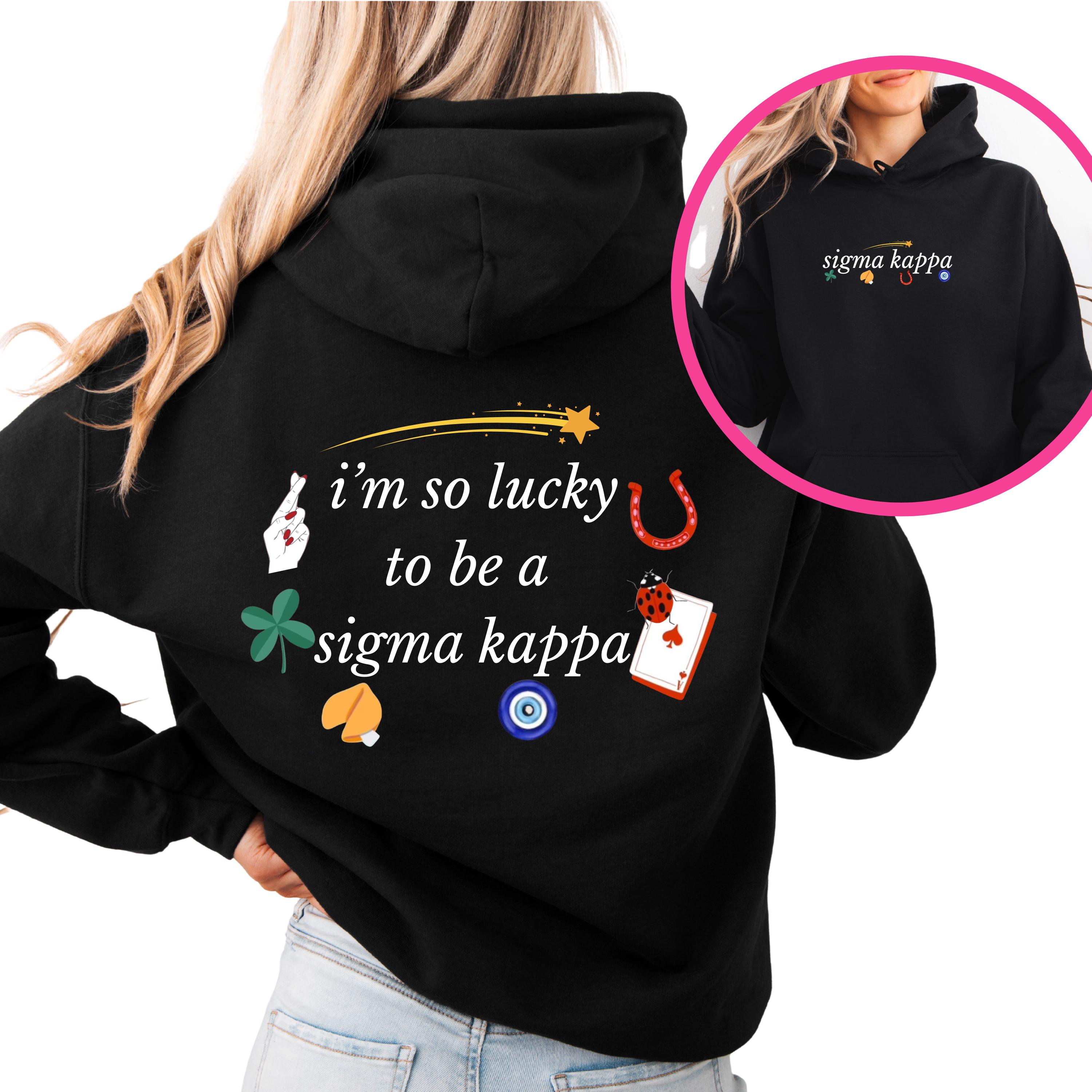 WAREHOUSE　Sigma Kappa Tシャツ XL スミクロ シグマ カッパ、SK スウェットシャツ - ラッキーガール ソロリティ
