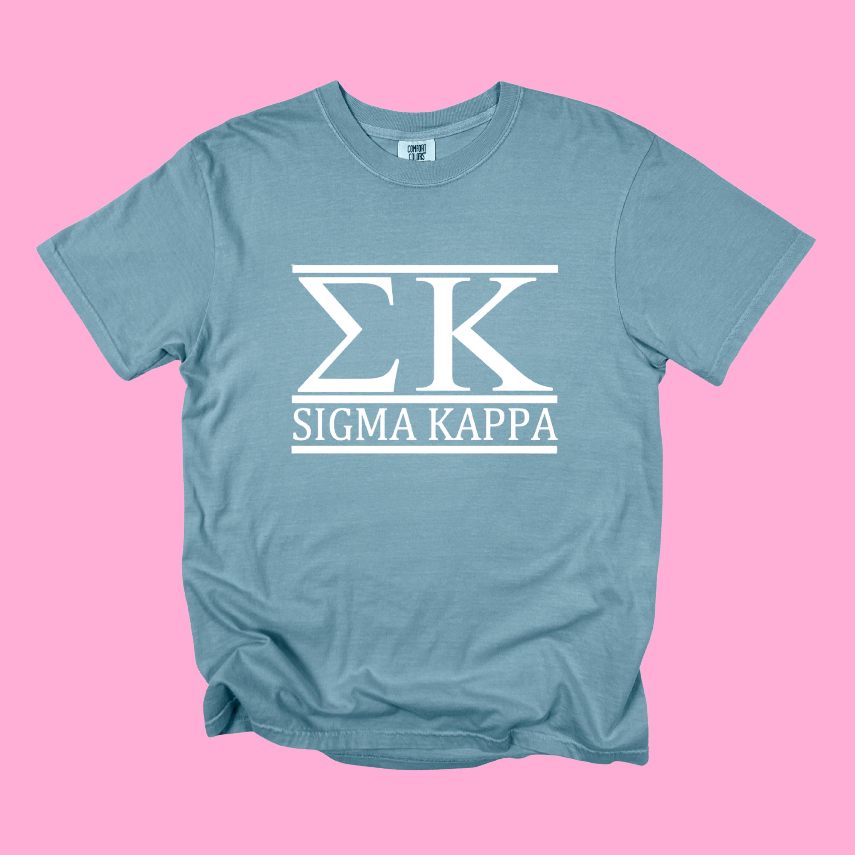Sigma Kappa Greek Letters Shirt // Sorority Tees // SK // Comfort