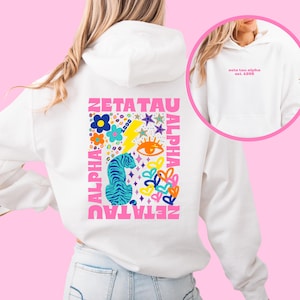 Zeta Tau Alpha, ZTA Sorority Sweatshirt – The Alex Hoodie, Greek Life Apparel, Big Little Reveal Gift