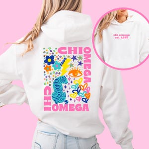 Chi Omega Sorority Sweatshirt – The Alex Hoodie, Greek Life Apparel, Big Little Reveal Gift