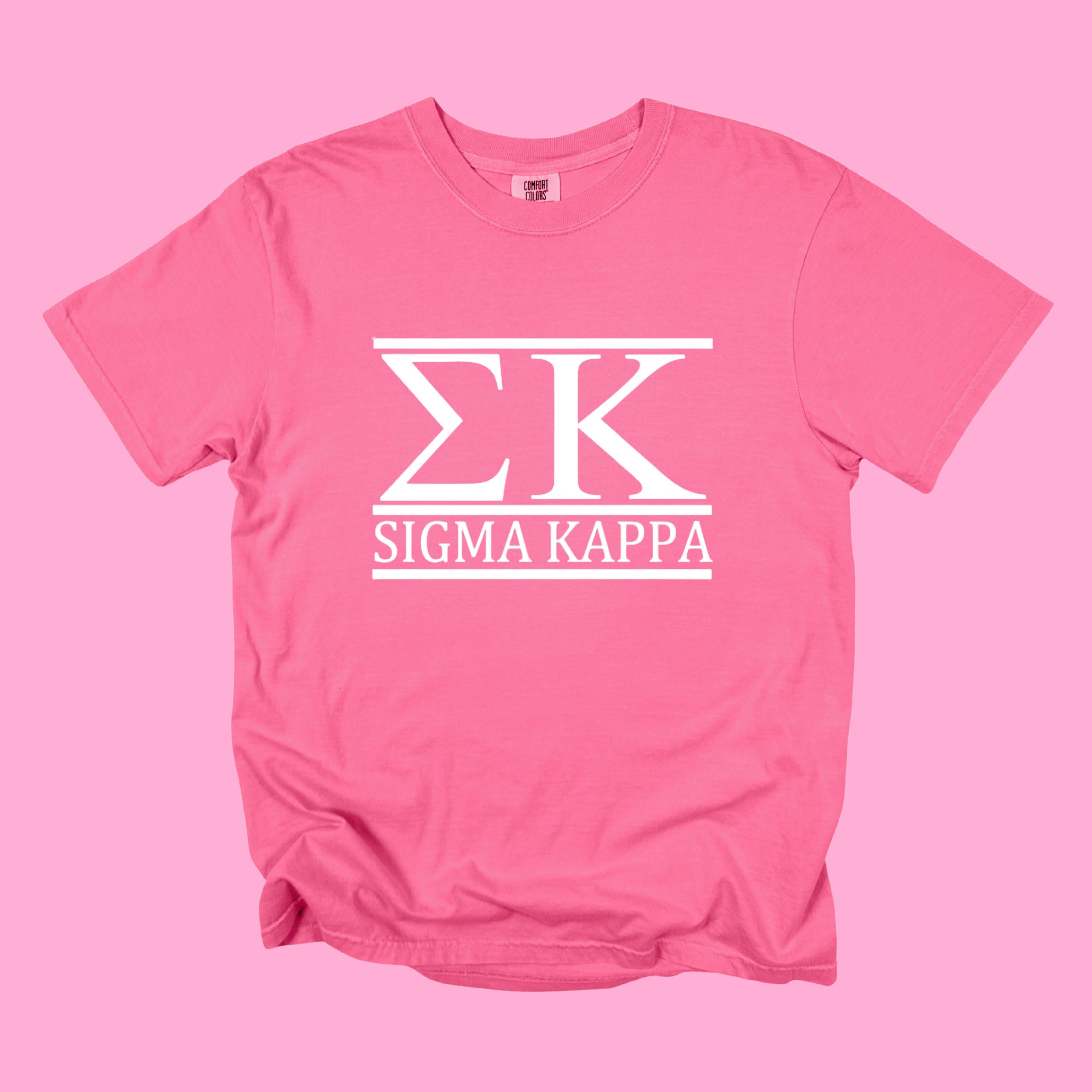 Sigma Kappa Greek Letters Shirt // Sorority Tees // SK // Comfort