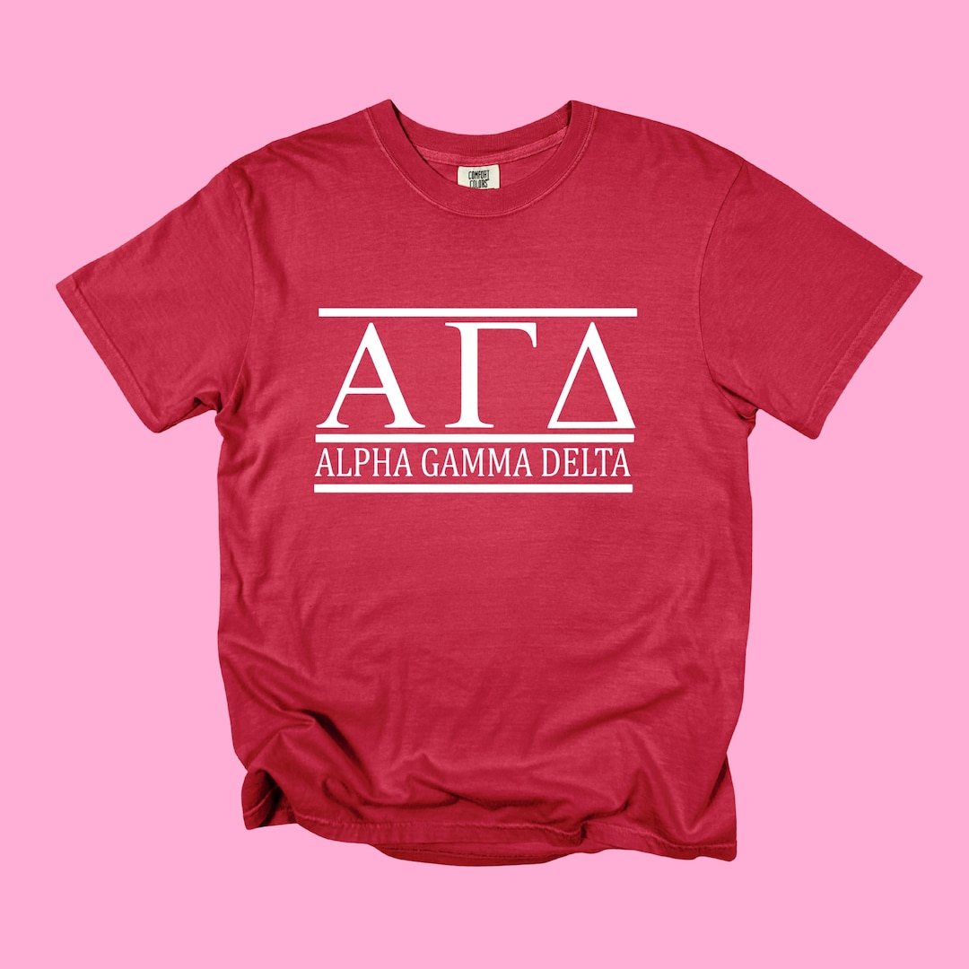 AGD Greek Letters Shirt // Alpha Gamma Delta // Comfort Colors ...