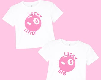 Lucky 8 Big Little Shirts // Big Little Reveal Tees // Matching Sorority Family Shirts // Baby Tees
