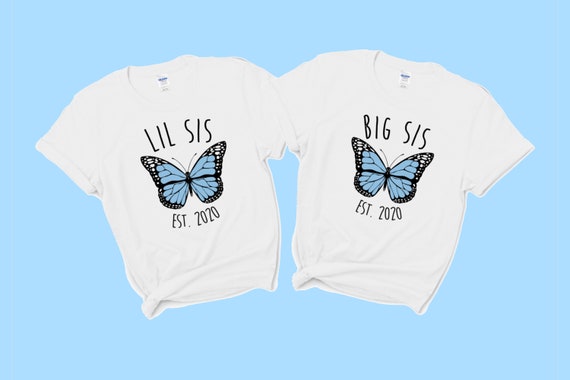 Big Little Blue Butterfly Shirts // Big 