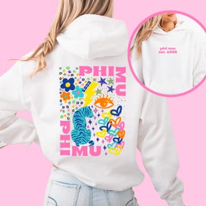 Phi Mu Sorority Sweatshirt – The Alex Hoodie, Greek Life Apparel, Big Little Reveal Gift