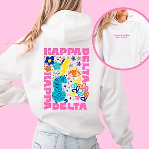 Kappa Delta, KD Sorority Sweatshirt - The Alex Hoodie, griechisches Leben Bekleidung, großes kleines Reveal Geschenk