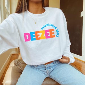 Delta Zeta Sweatshirt – Colorful Letters Crewneck, Sorority Sweatshirt
