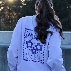 The Purple Harley Sorority Crewneck Sweatshirt // Sorority Sweatshirt // Sorority Gift