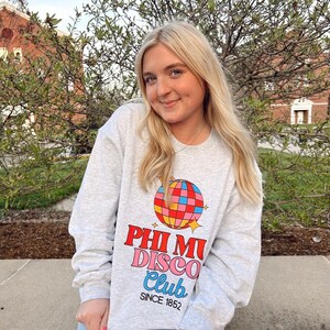 Disco Club Sorority Crewneck Sweatshirt // Sorority Sweatshirt // Sorority Gift