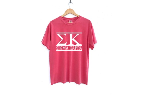 kedelig Ondartet tumor aflange Buy Sigma Kappa // Greek Letters Sorority Shirt // Comfort Colors Online in  India - Etsy
