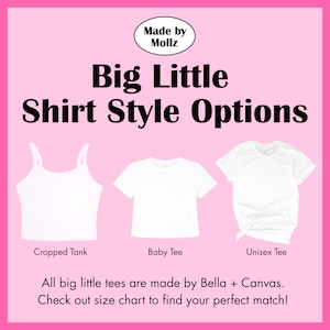Lucky 8 Big Little Shirts // Big Little Reveal Tees // Matching Sorority Family Shirts // Baby Tees image 3