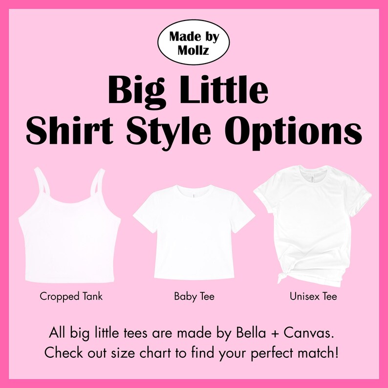 Lucky 8 Big Little Shirts // Big Little Reveal Tees // Matching Sorority Family Shirts // Baby Tees image 3