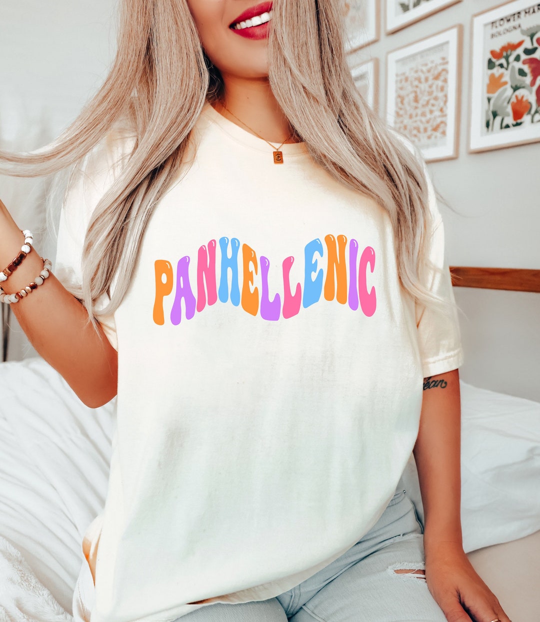 Panhellenic Wave Sorority Shirt, Comfort Colors Recruitment Tee - Etsy