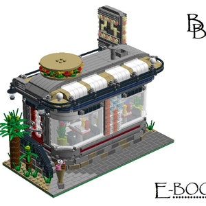 PDF Building Instructions MOC for a model from Bricks Bricks - American Diner Restaurant - Building Instructions for a model from Bricks