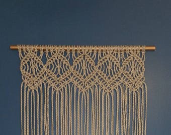 Nuetral macrame wall hanging