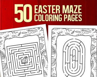 BEST VALUE Easter Maze Book For Preschool Kids - Instant Download Easter Activity Sheets, Easter Basket Stuffers, Great Easter Worksheets