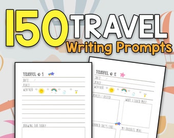 BEST VALUE Travel Journal For Kids? – 105 Printable Travel Journal Prompts for Kids Personalized Journal Instant Download