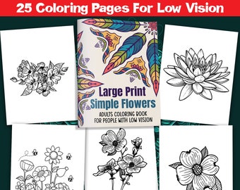 Download Bold Lines Coloring Etsy